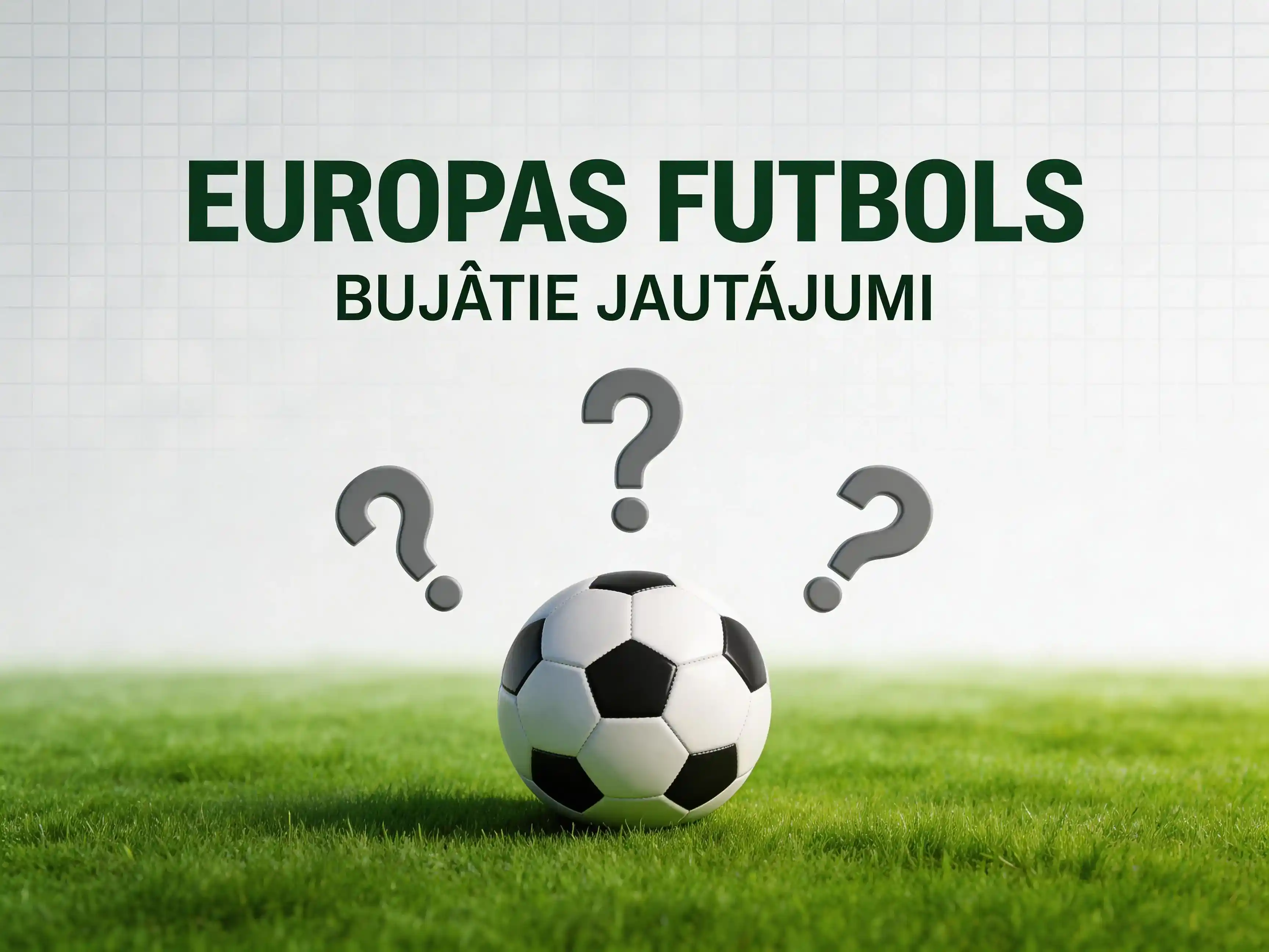 Jautājumu un atbilžu ilustrācija ar futbola un derību elementiem - informatīvs resurss par Pasaules kausu 2026