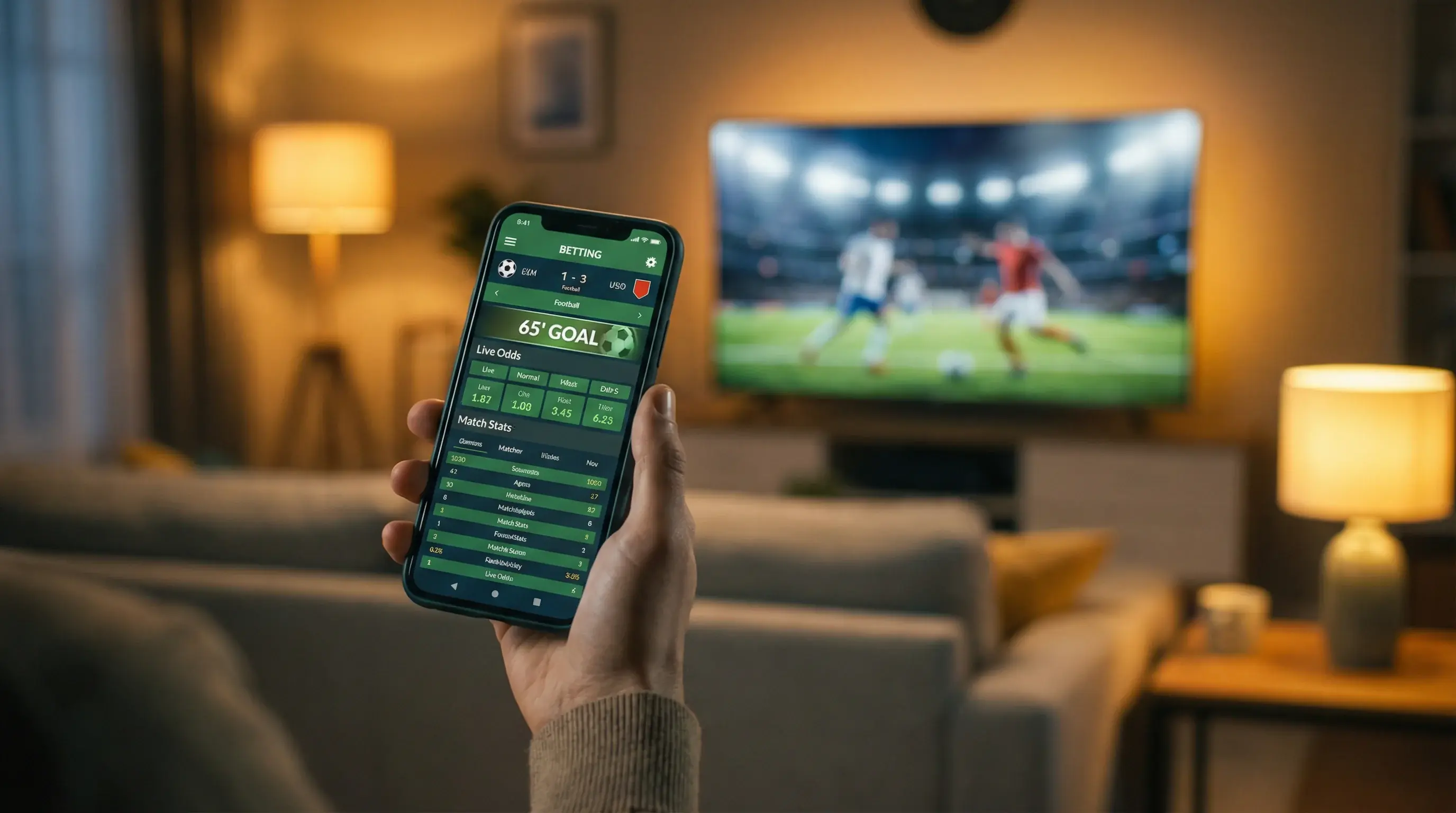 Tiešraides derību platforma ar futbola spēles statistiku un mainīgiem koeficientiem
